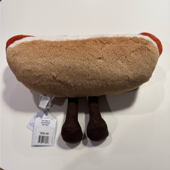 Jellycat Amuseables Hot Dog Plush Toy - Red and Tan - Picture 3 of 3